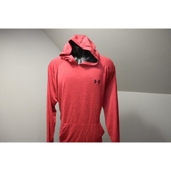 Under Armour Hoodie Red Thin Pull Over Athletic Sweatshirt Mens Sz 2XL XXL - Picture 2 of 10
